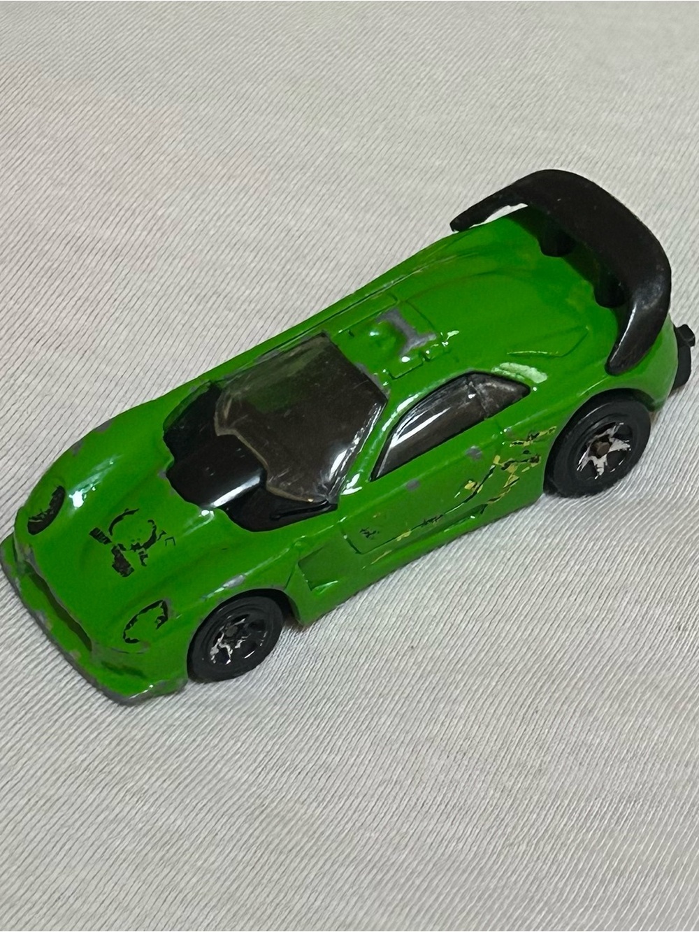 Vintage Hot Wheels Green Callaway C-7 Diecast Toy Car 1/64 Scale